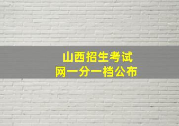 山西招生考试网一分一档公布