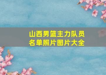 山西男篮主力队员名单照片图片大全