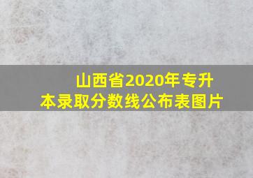 山西省2020年专升本录取分数线公布表图片