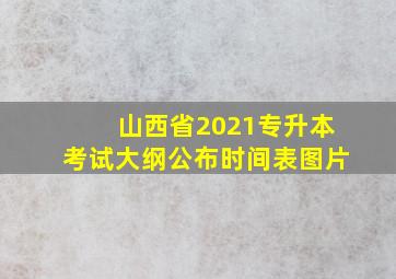 山西省2021专升本考试大纲公布时间表图片