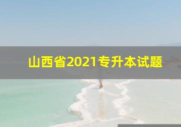 山西省2021专升本试题