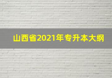 山西省2021年专升本大纲