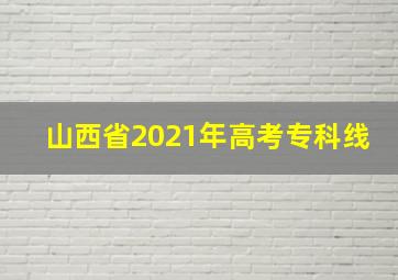 山西省2021年高考专科线