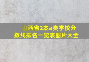 山西省2本a类学校分数线排名一览表图片大全