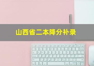 山西省二本降分补录