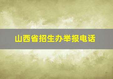 山西省招生办举报电话