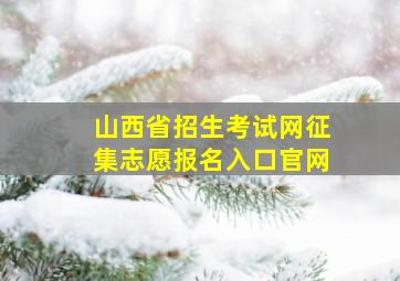 山西省招生考试网征集志愿报名入口官网