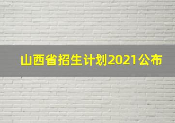 山西省招生计划2021公布