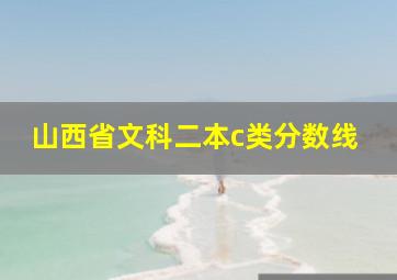 山西省文科二本c类分数线