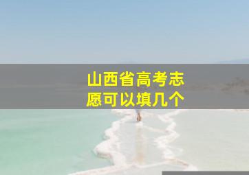 山西省高考志愿可以填几个