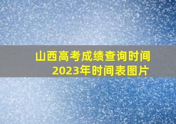 山西高考成绩查询时间2023年时间表图片