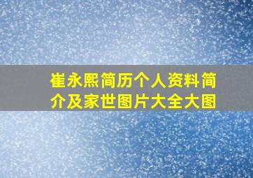 崔永熙简历个人资料简介及家世图片大全大图