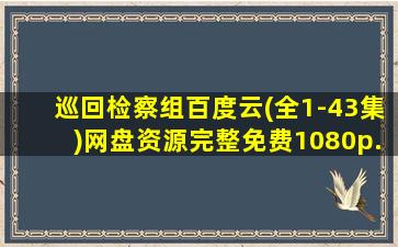 巡回检察组百度云(全1-43集)网盘资源完整免费1080p...