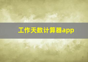 工作天数计算器app