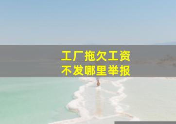 工厂拖欠工资不发哪里举报