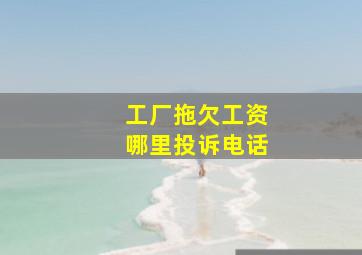 工厂拖欠工资哪里投诉电话