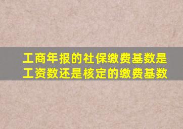 工商年报的社保缴费基数是工资数还是核定的缴费基数