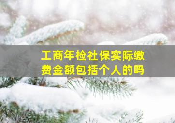 工商年检社保实际缴费金额包括个人的吗