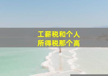 工薪税和个人所得税那个高