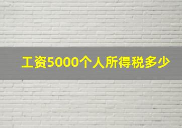 工资5000个人所得税多少