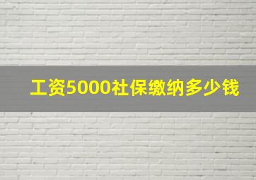 工资5000社保缴纳多少钱