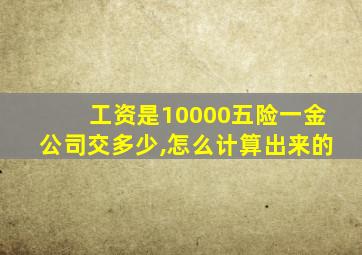 工资是10000五险一金公司交多少,怎么计算出来的