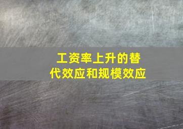 工资率上升的替代效应和规模效应