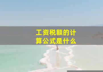 工资税额的计算公式是什么