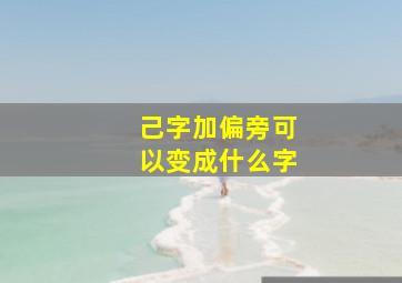 己字加偏旁可以变成什么字