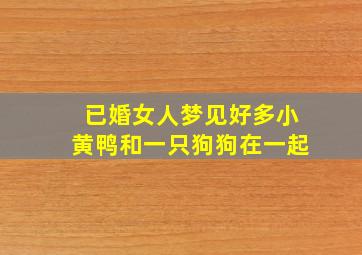 已婚女人梦见好多小黄鸭和一只狗狗在一起