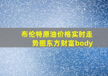 布伦特原油价格实时走势图东方财富body