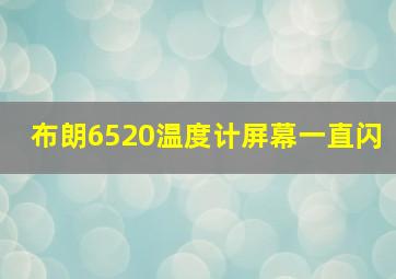 布朗6520温度计屏幕一直闪