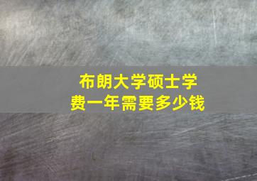 布朗大学硕士学费一年需要多少钱