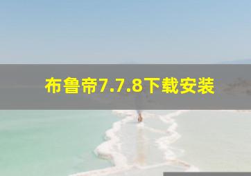 布鲁帝7.7.8下载安装