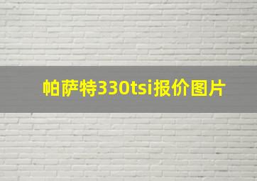 帕萨特330tsi报价图片