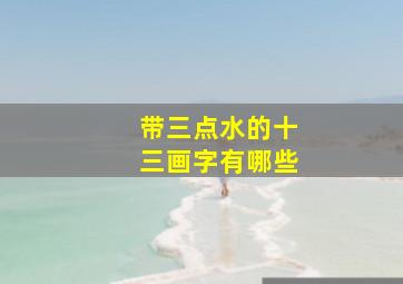 带三点水的十三画字有哪些