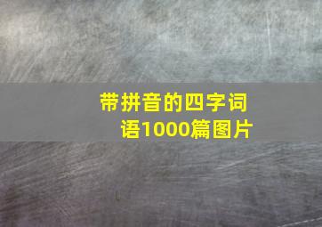 带拼音的四字词语1000篇图片