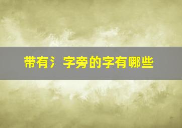 带有氵字旁的字有哪些