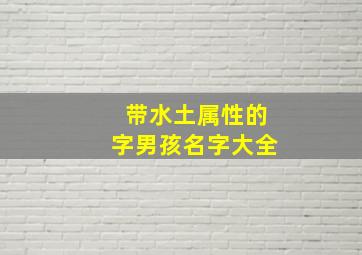 带水土属性的字男孩名字大全