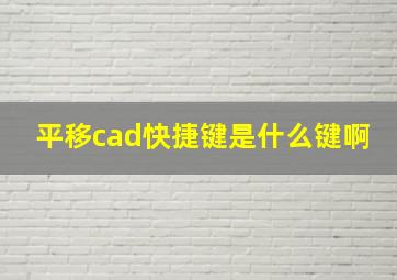 平移cad快捷键是什么键啊