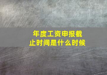 年度工资申报截止时间是什么时候