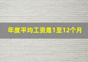 年度平均工资是1至12个月