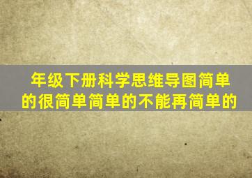 年级下册科学思维导图简单的很简单简单的不能再简单的