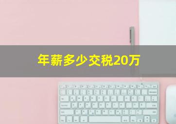 年薪多少交税20万