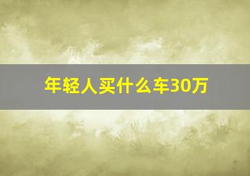 年轻人买什么车30万