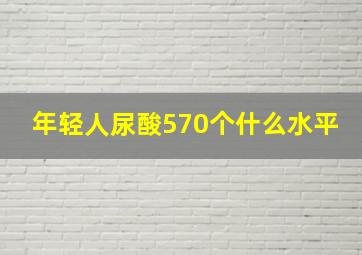 年轻人尿酸570个什么水平