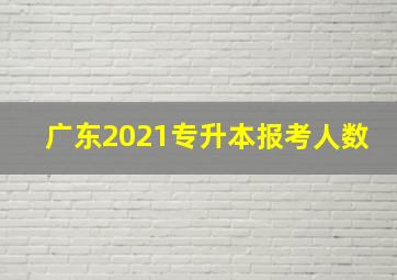 广东2021专升本报考人数