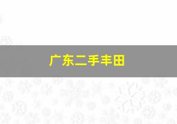 广东二手丰田