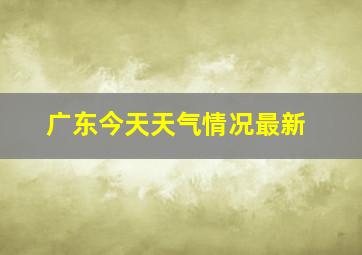 广东今天天气情况最新