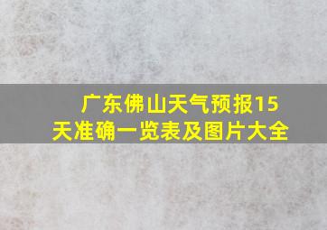 广东佛山天气预报15天准确一览表及图片大全